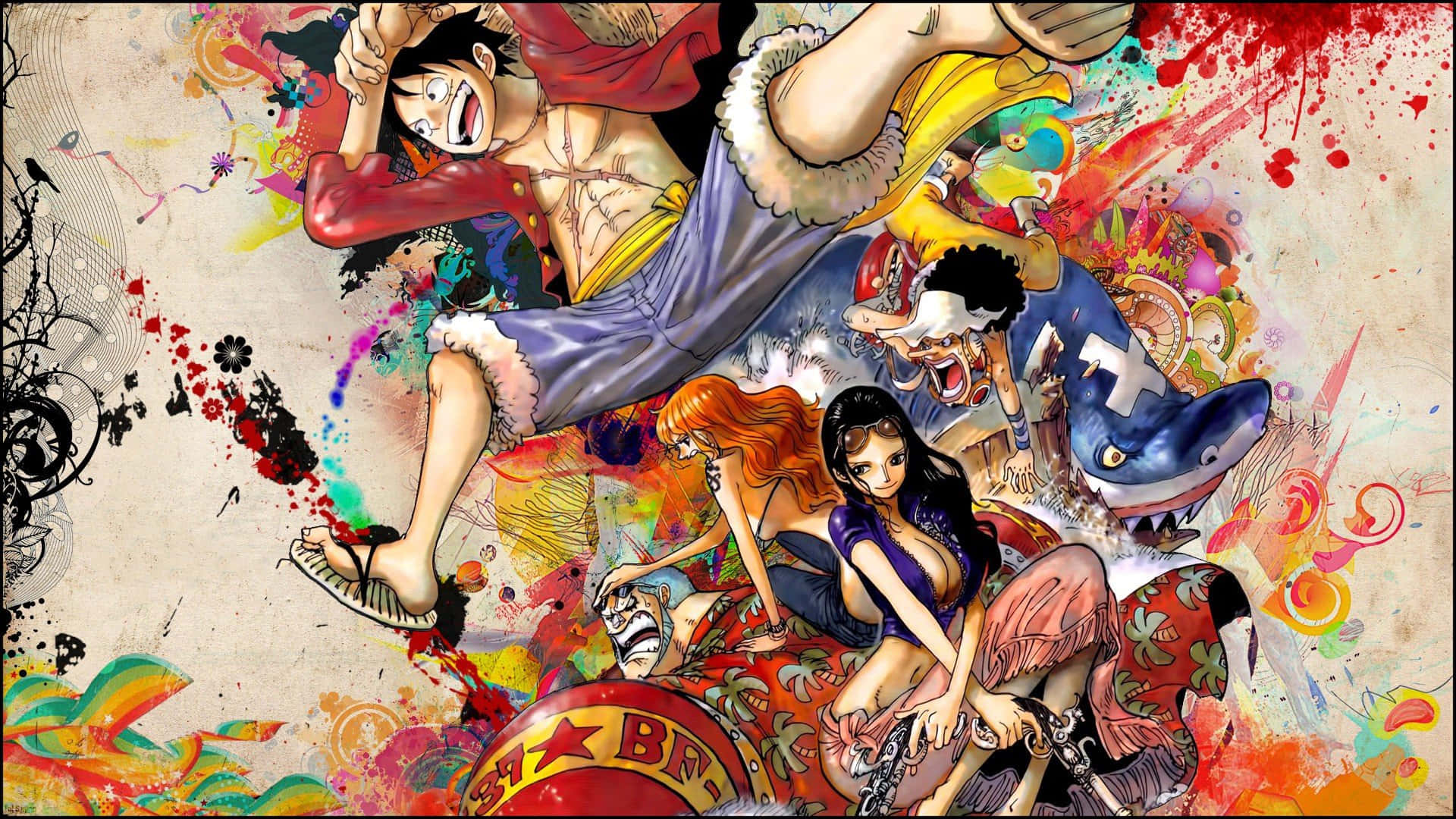 Luffy, hjertet i Stråhatsbanden Wallpapers