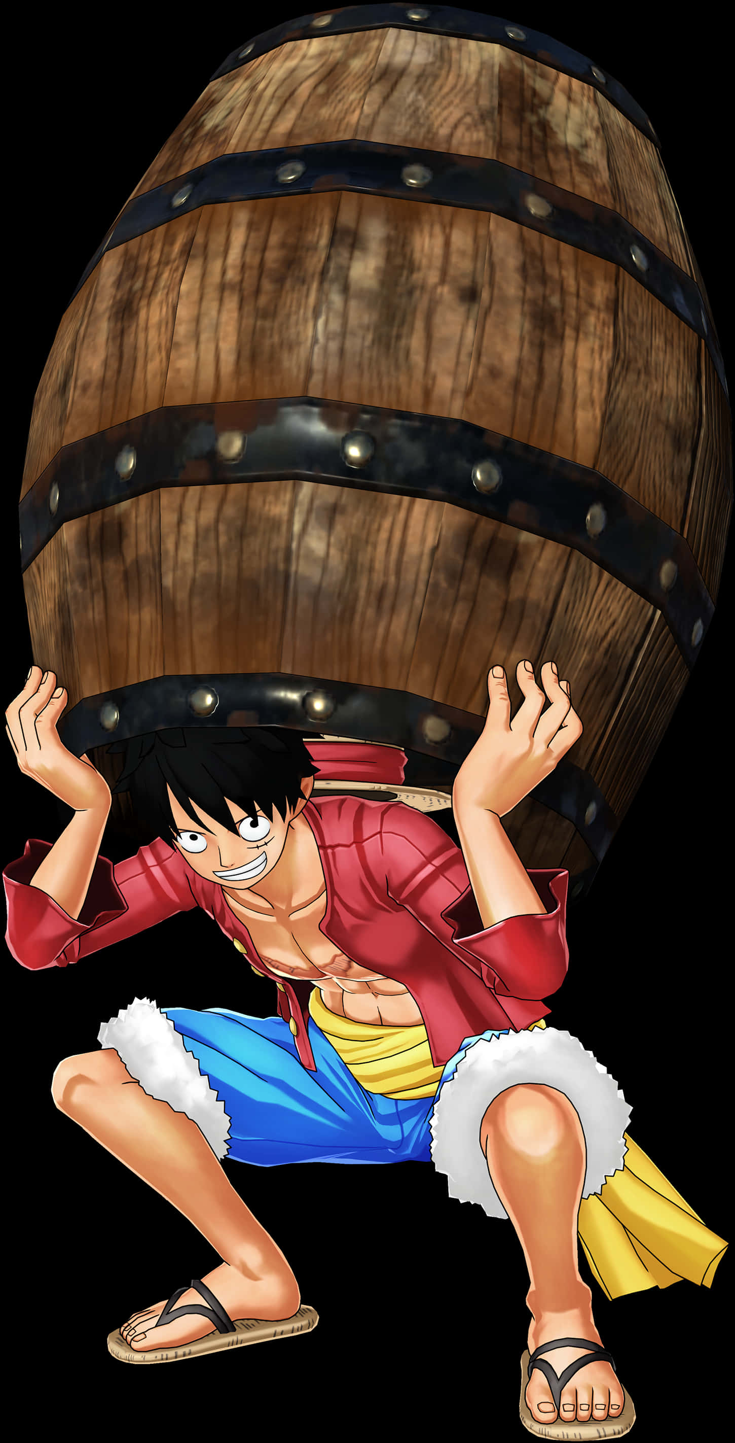 Luffy holder en kæmpe tønde Wallpapers