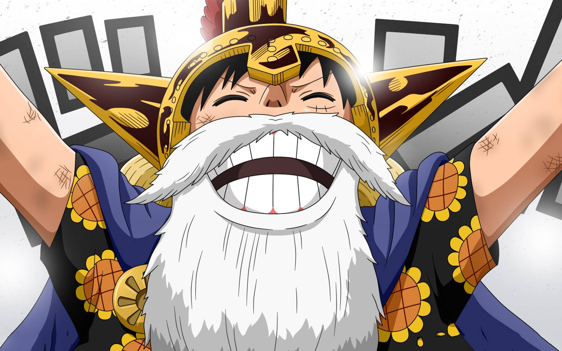 Luffy med hvidt skæg — Luffy Wallpapers