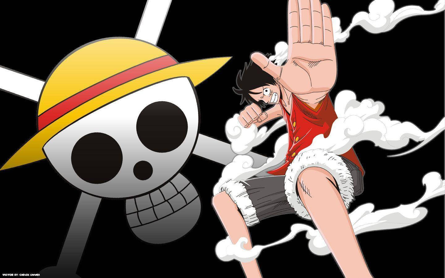 Luffy Og Chopper I Tandem Wallpapers