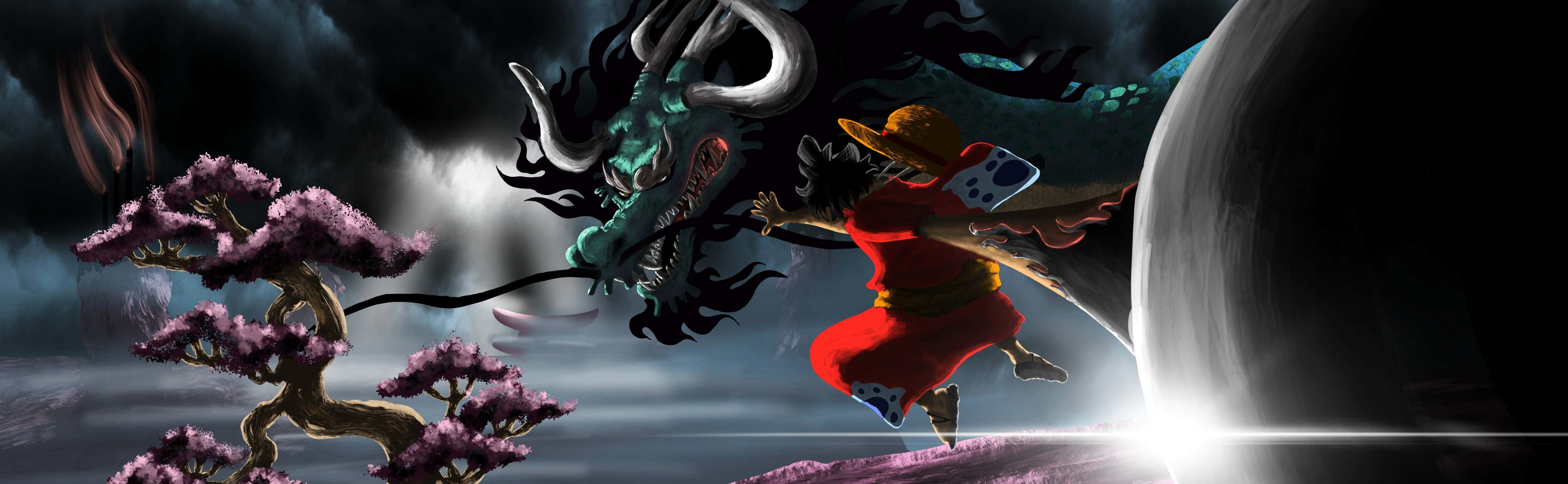 Luffy og hans Stråhatsbande sejler ud på deres næste eventyr i animeserien One Piece. Wallpapers