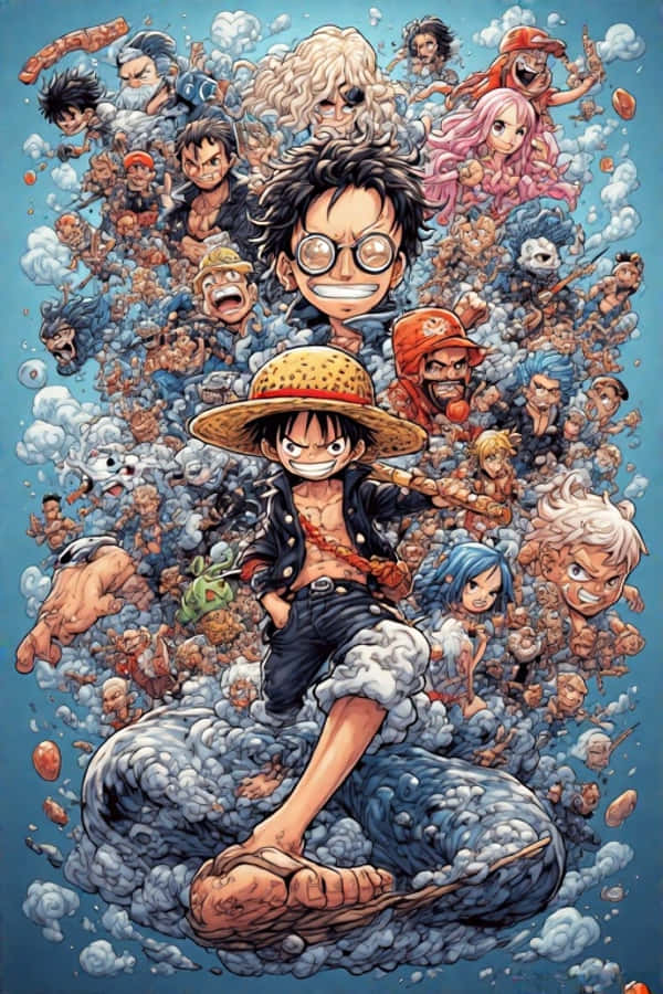 Luffy på Going Merry ved solnedgang anime Wallpapers