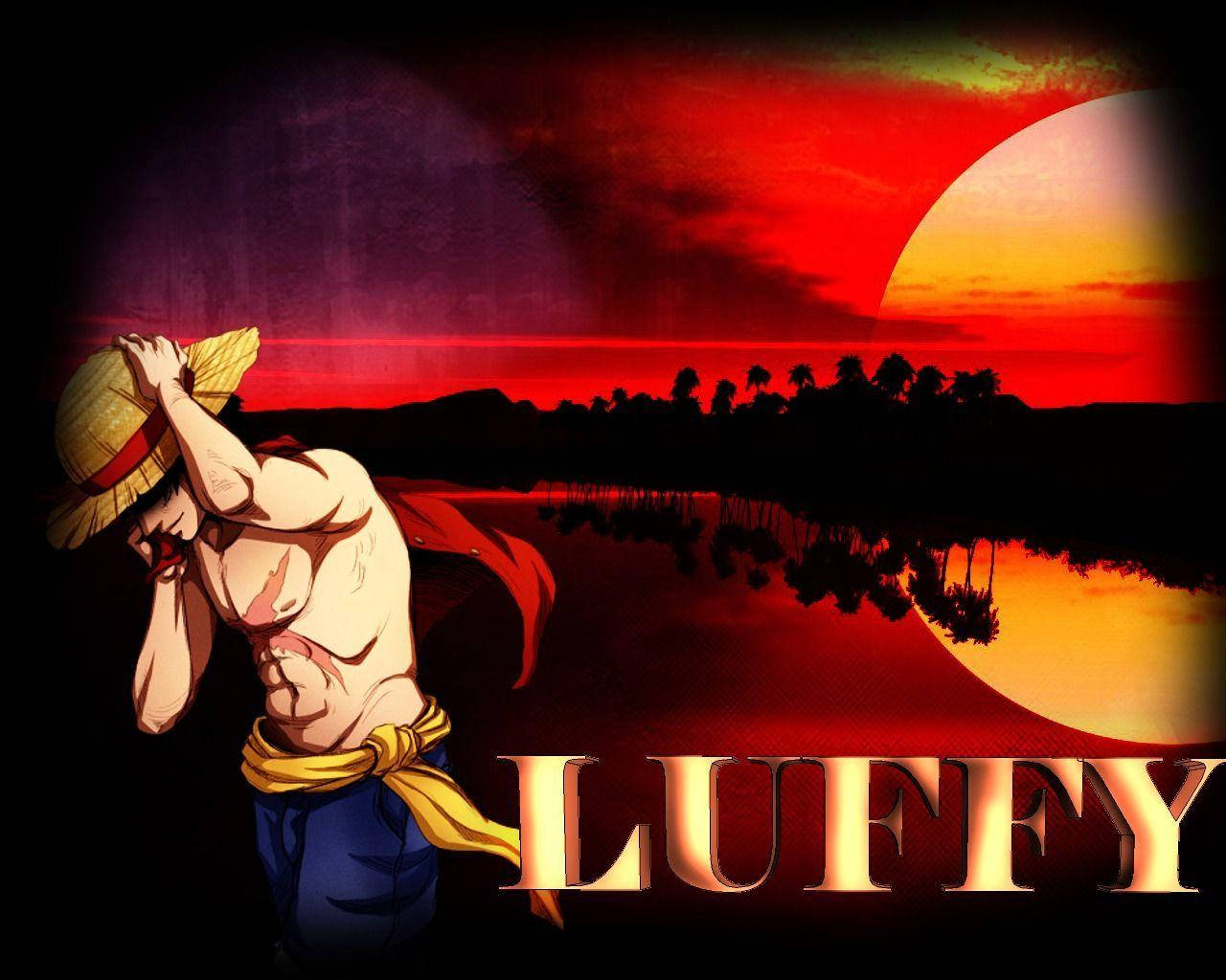 Luffy rød himmel — Luffy Wallpapers
