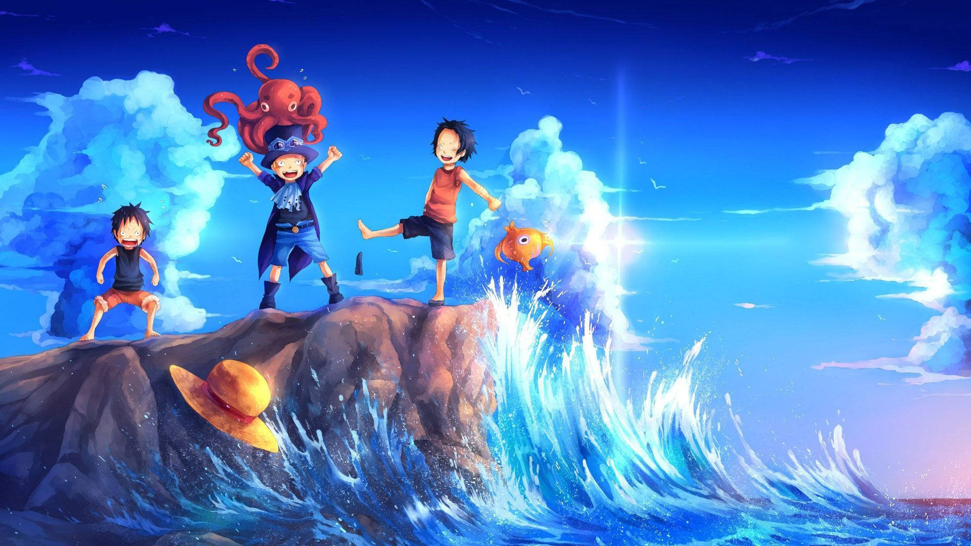 Luffy Sat til at Blive Piratkongen Wallpapers