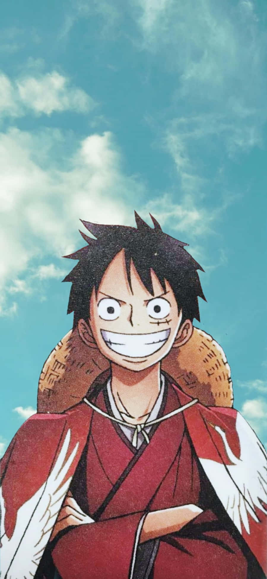 Luffy viser sin styrke på mobil tapet Wallpapers