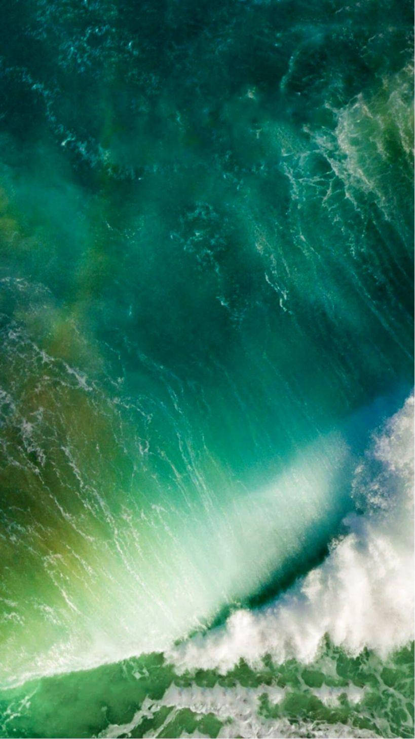 Luftfoto af vandfald iOS 7 Wallpapers