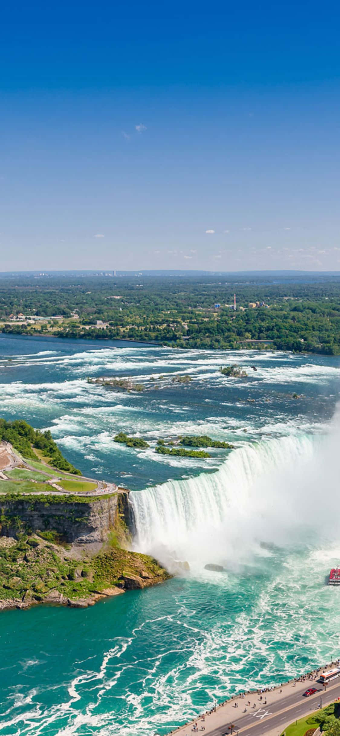 Luftfoto iPhone X Niagara Falls Baggrund Wallpapers