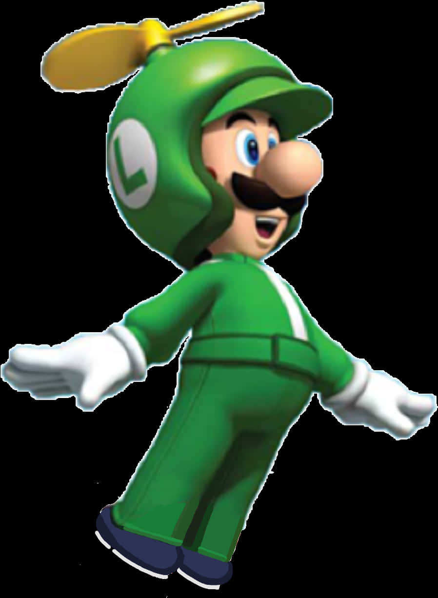 Luigi i Propellerdragt Wallpapers