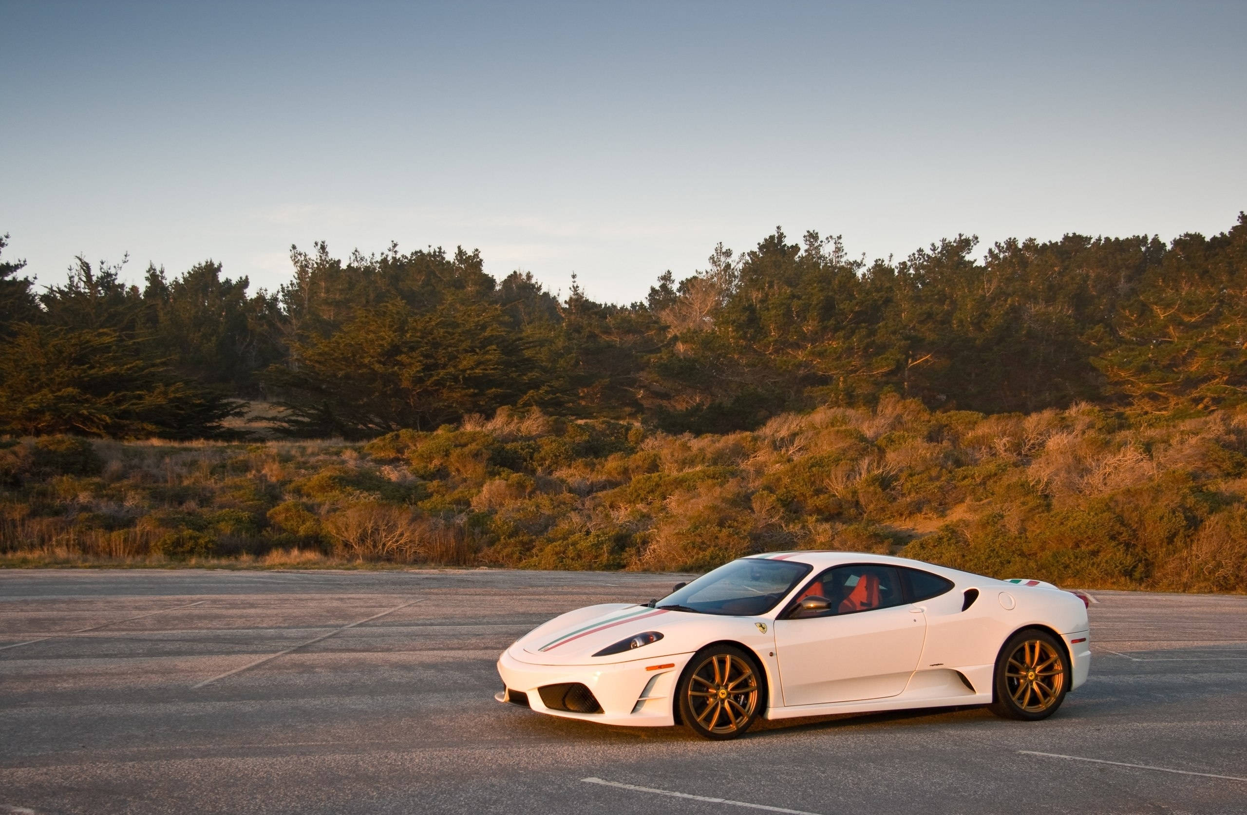 Luksuriøs hvid Ferrari F430 Scuderia Wallpapers