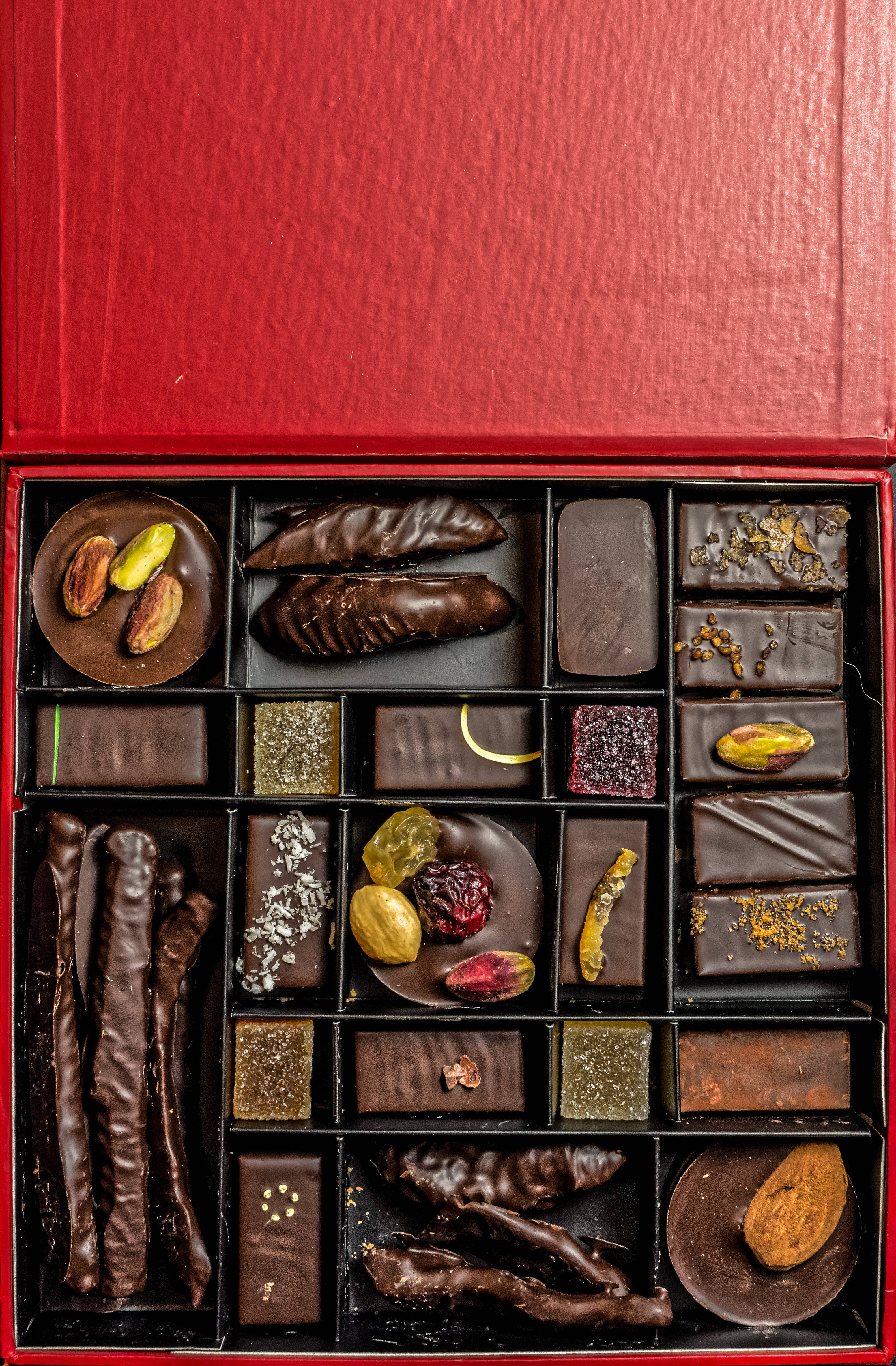 Luksuriøse chokolader i en rød æske Wallpapers