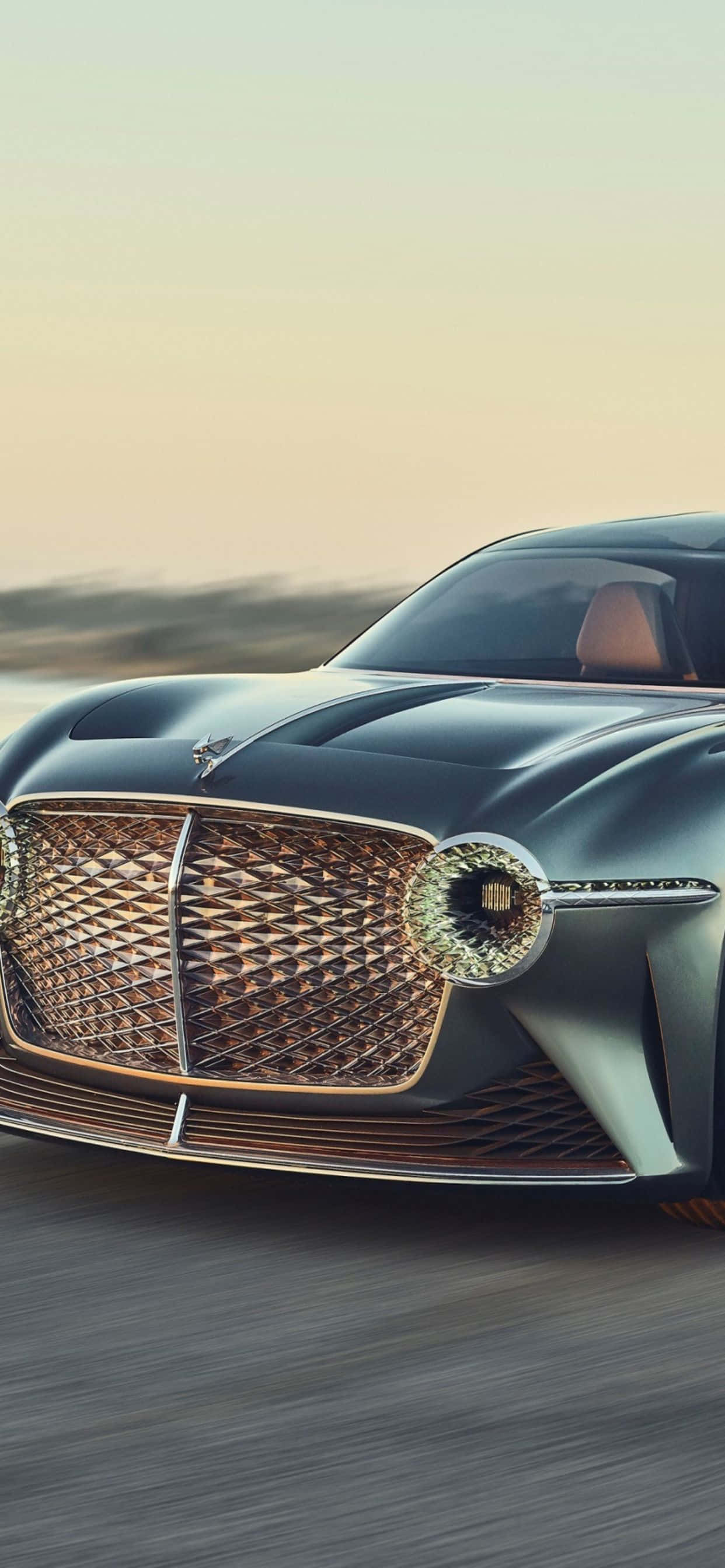 Luksus - iPhone XS Max i en Bentley Wallpapers