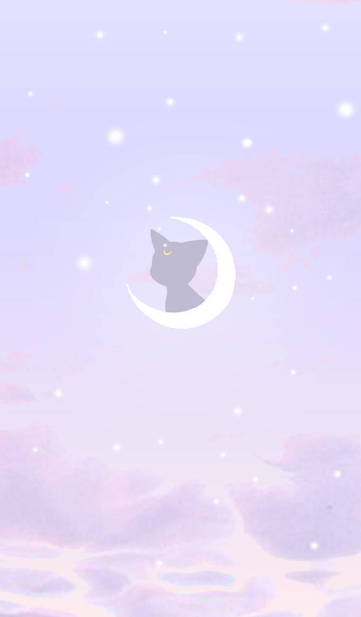 Luna med halvmåne Sailor Moon iPhone Wallpapers