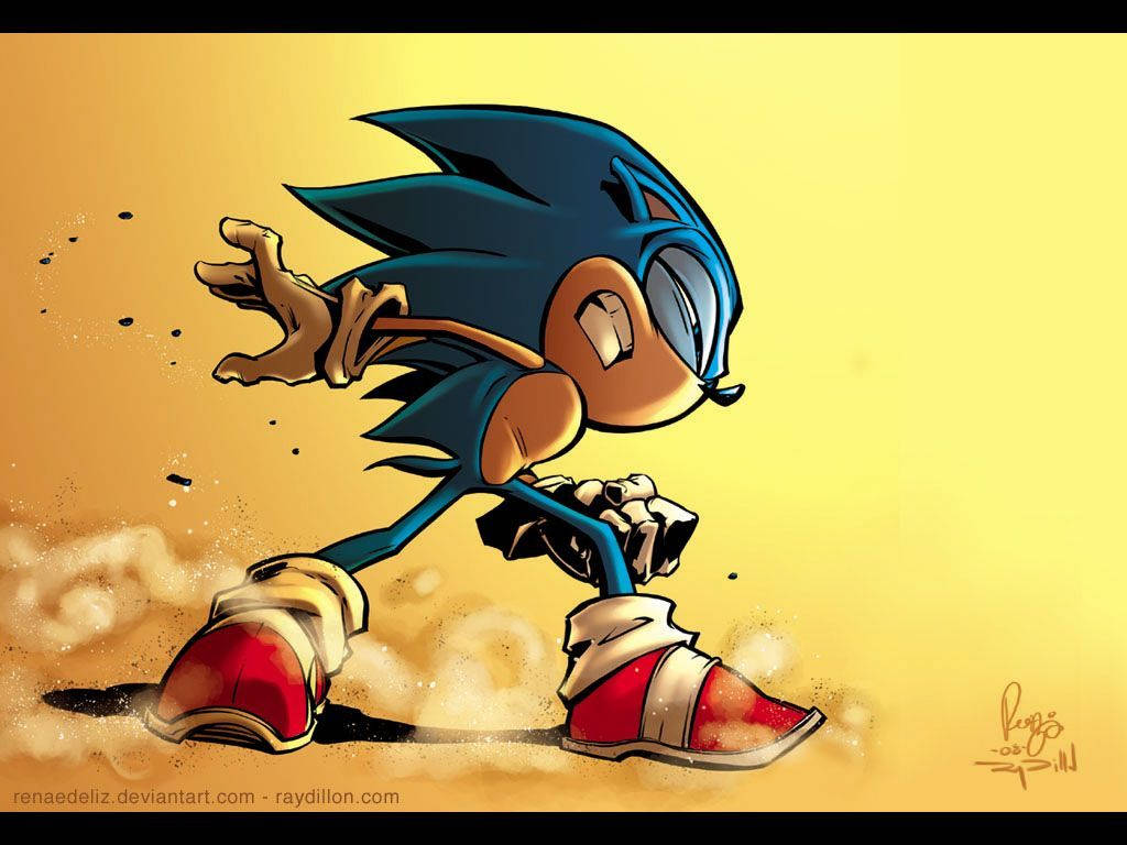 Sonic the Hedgehog i fedt fan artwork wallpaper. — Sonic Wallpapers