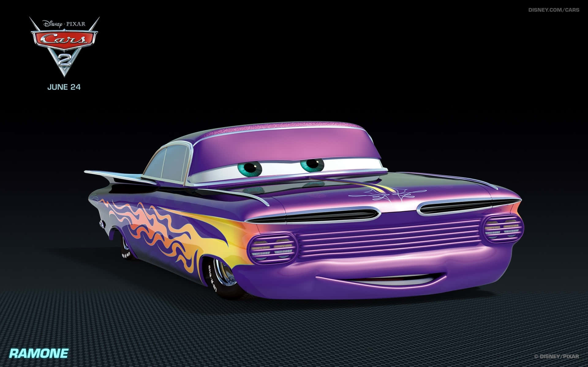 Lynet McQueen og Mater ser ud over London Wallpapers