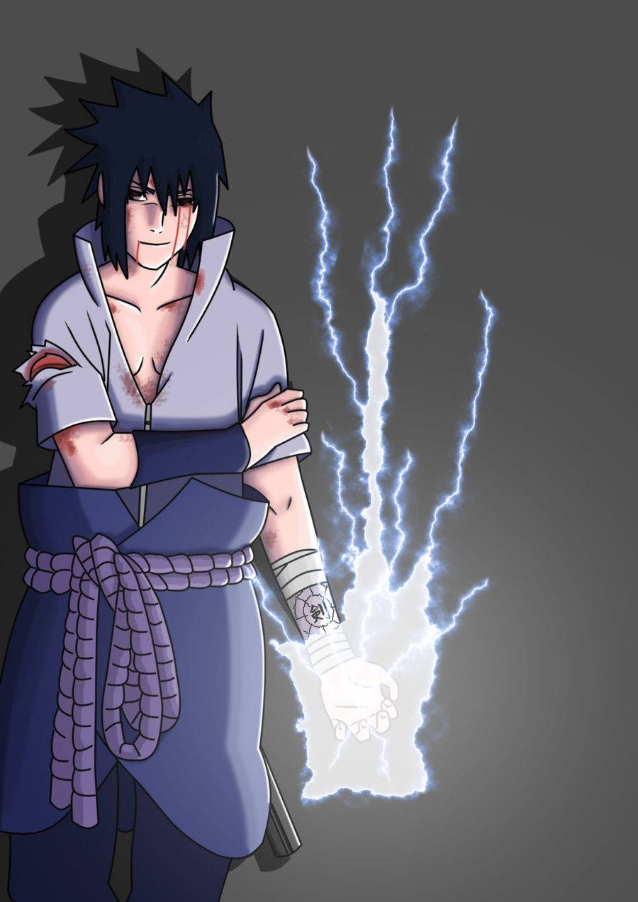 Lynhurtig Chidori-håndjutsu af Sasuke Uchiha Wallpapers