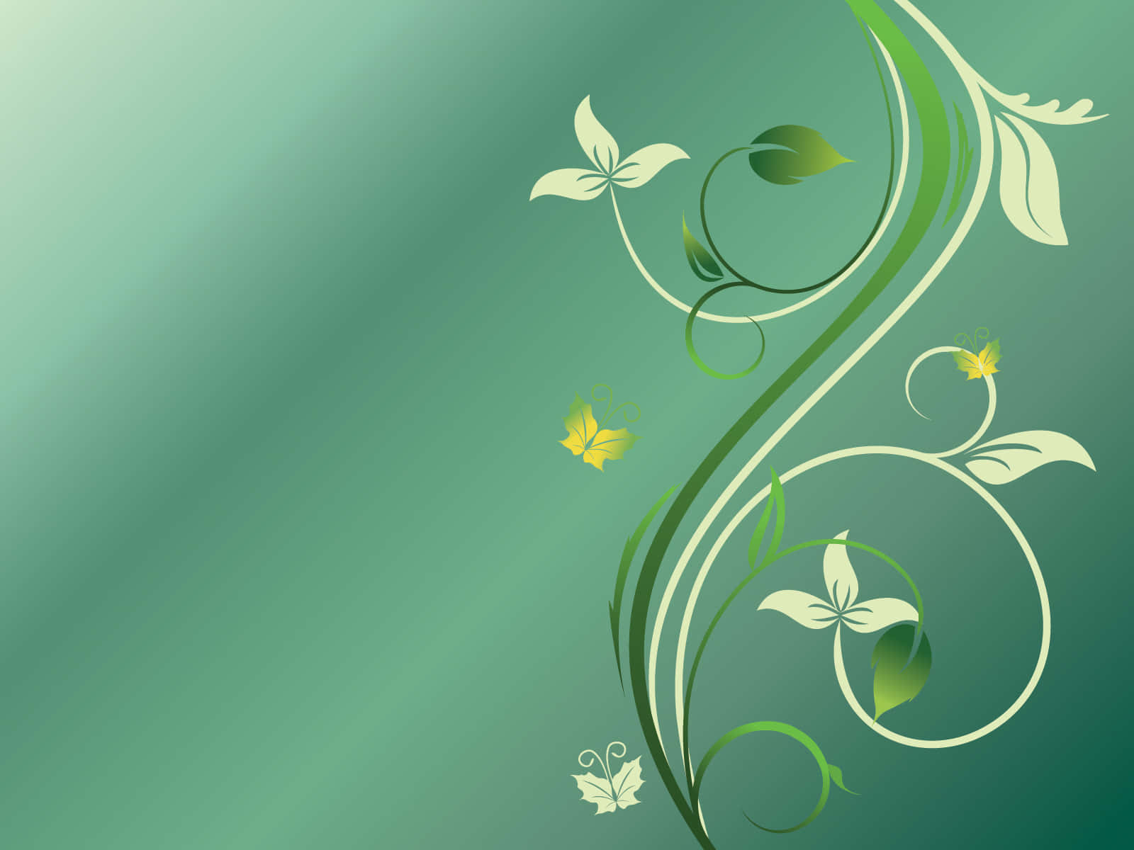 Lys grøn blomsterbaggrund Wallpapers