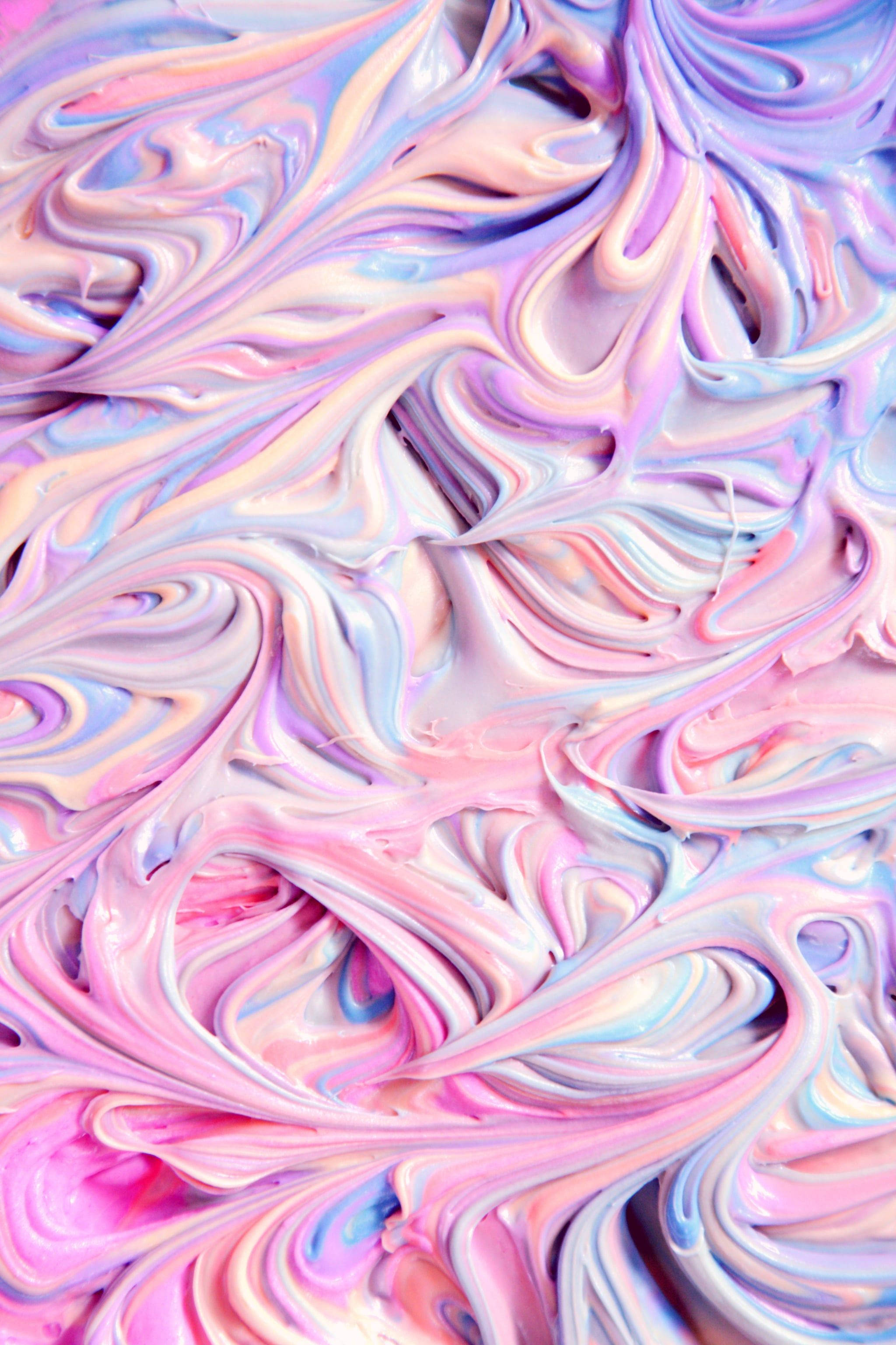 Lys lilla æstetisk maleri med svirvende mønstre Wallpapers