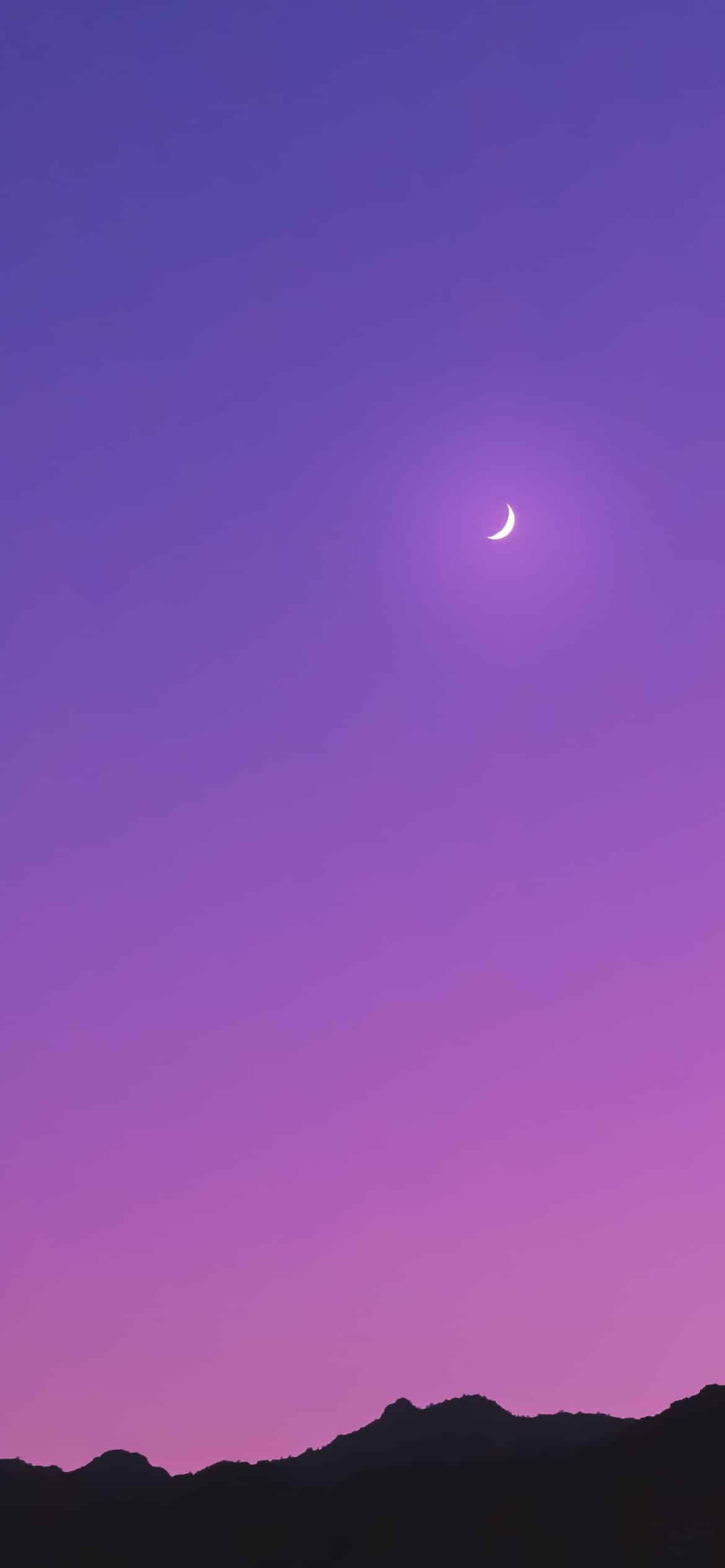 Lys lilla æstetisk bjergsilhuet Wallpapers