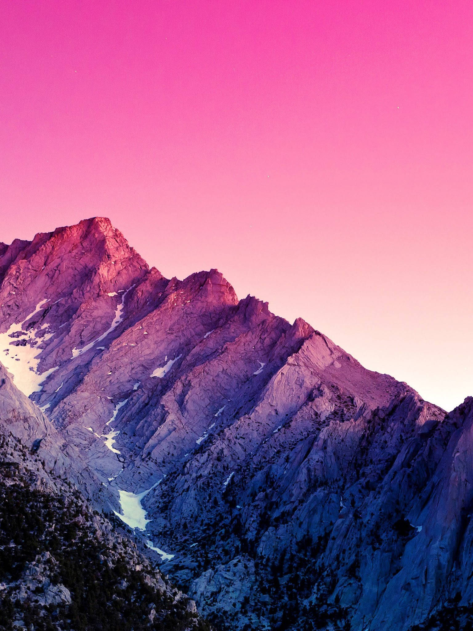 Lys lilla æstetiske bjerge Wallpapers