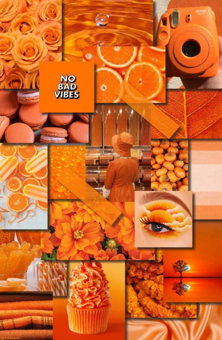 Lys og levende orange æstetik Wallpapers