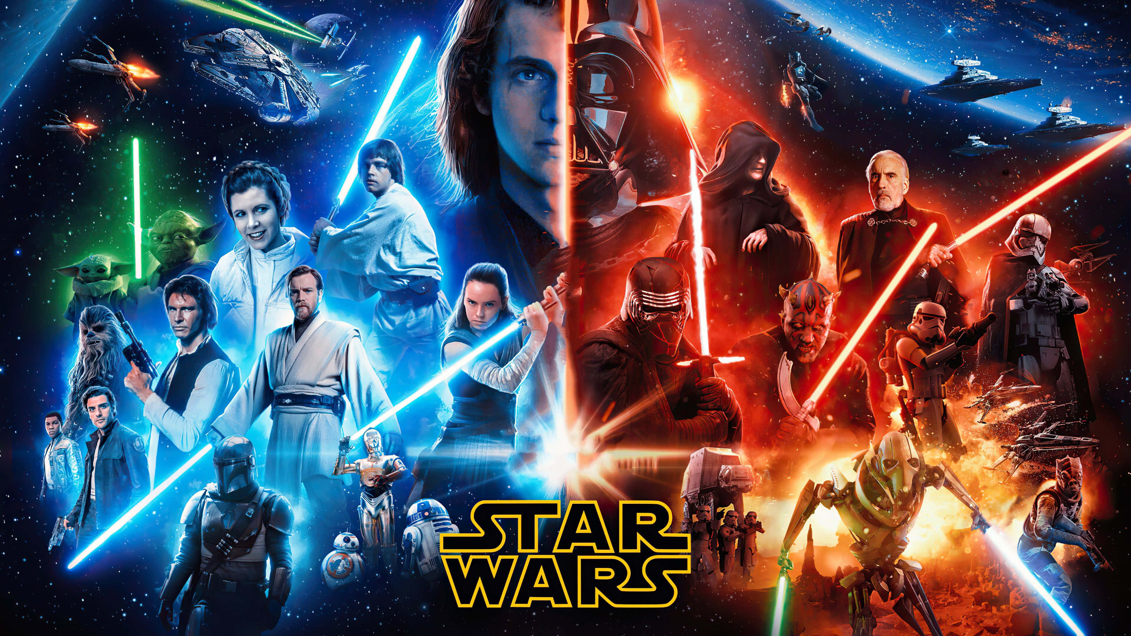 Lys og mørk kraft Star Wars Baggrund Wallpapers
