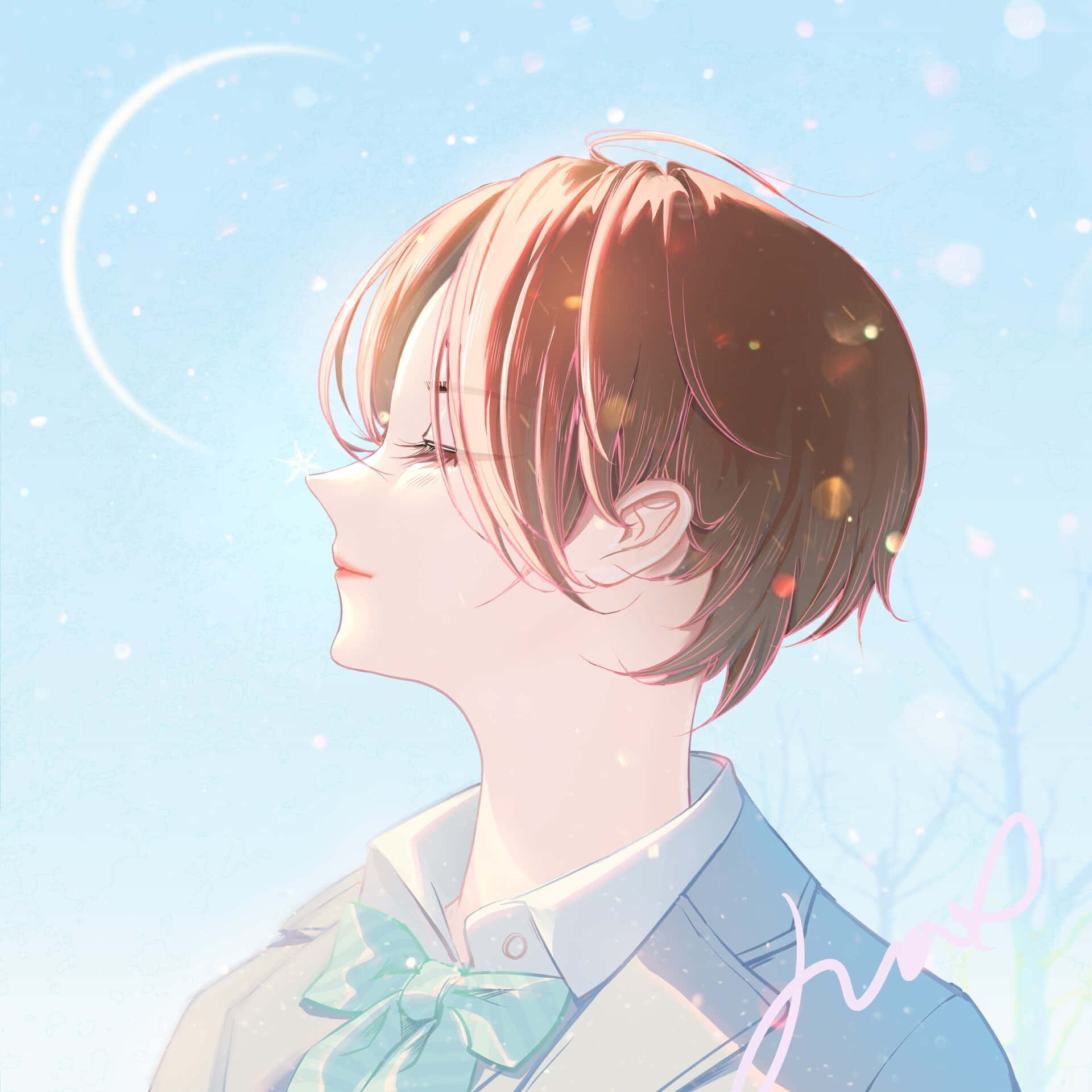 Lys pige matchende anime profilbillede Wallpapers