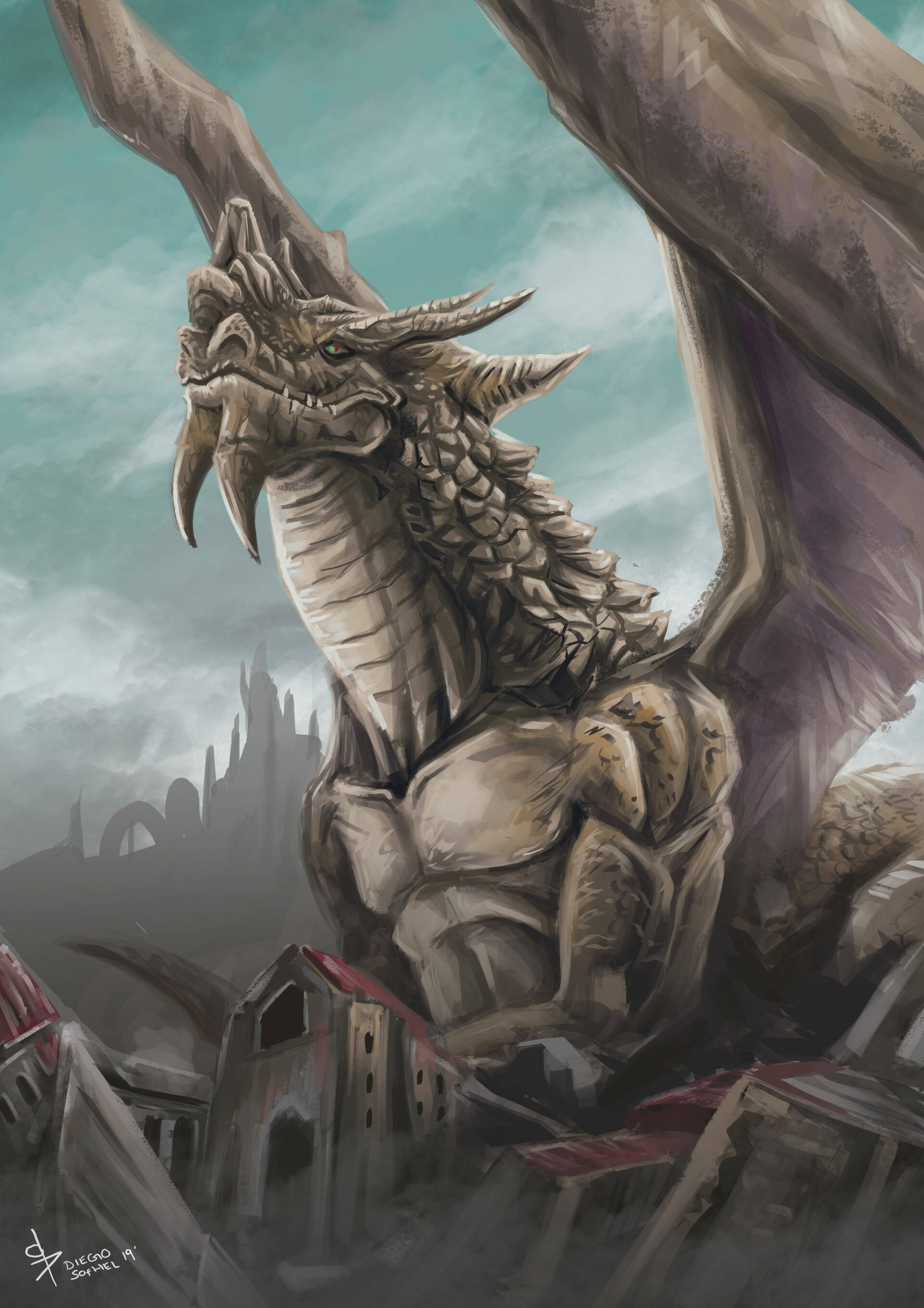 Lysbrun jorddrage kunst Wallpapers