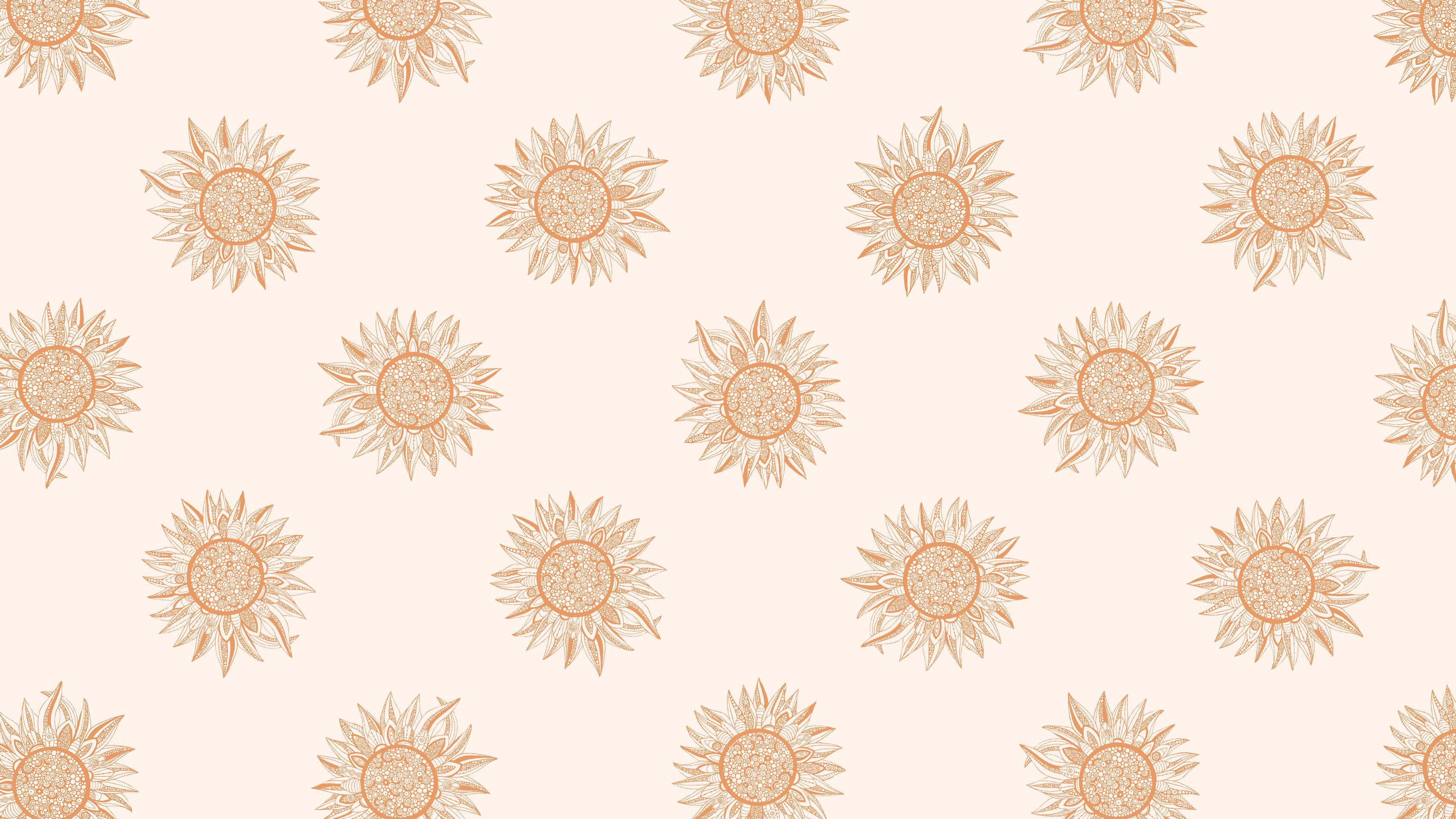 Lysbrune æstetiske blomster Wallpapers