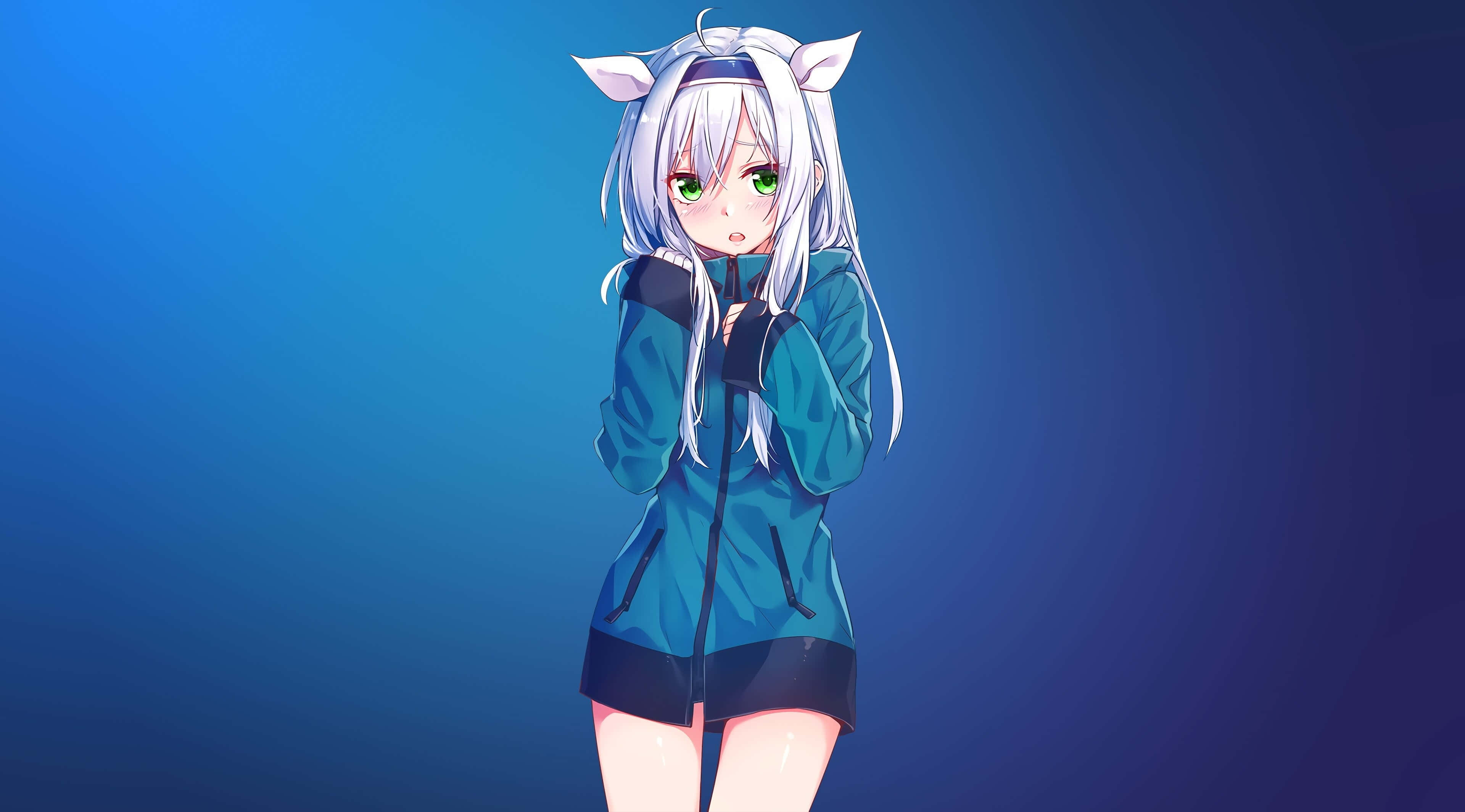 Lyse farver og et klassisk pastellandskab definerer denne livlige anime 4K-baggrund Wallpapers