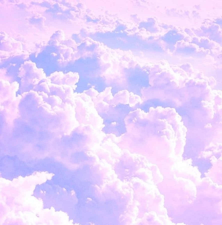Lyse skyer lavendel pastel lilla æstetisk baggrund Wallpapers