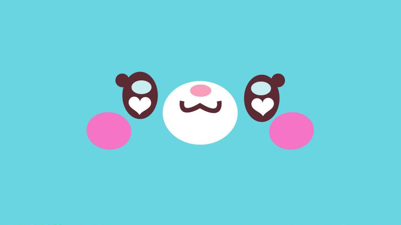 Lyseblåt kawaii-profilbillede baggrund. — Kawaii Wallpapers