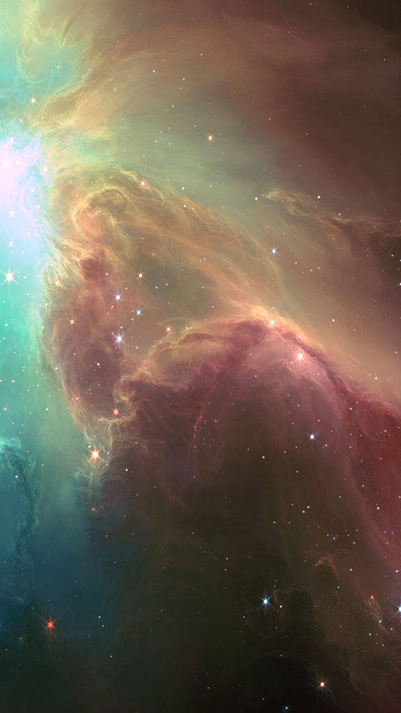 Lysegrøn Nebula Space iPhone Wallpapers