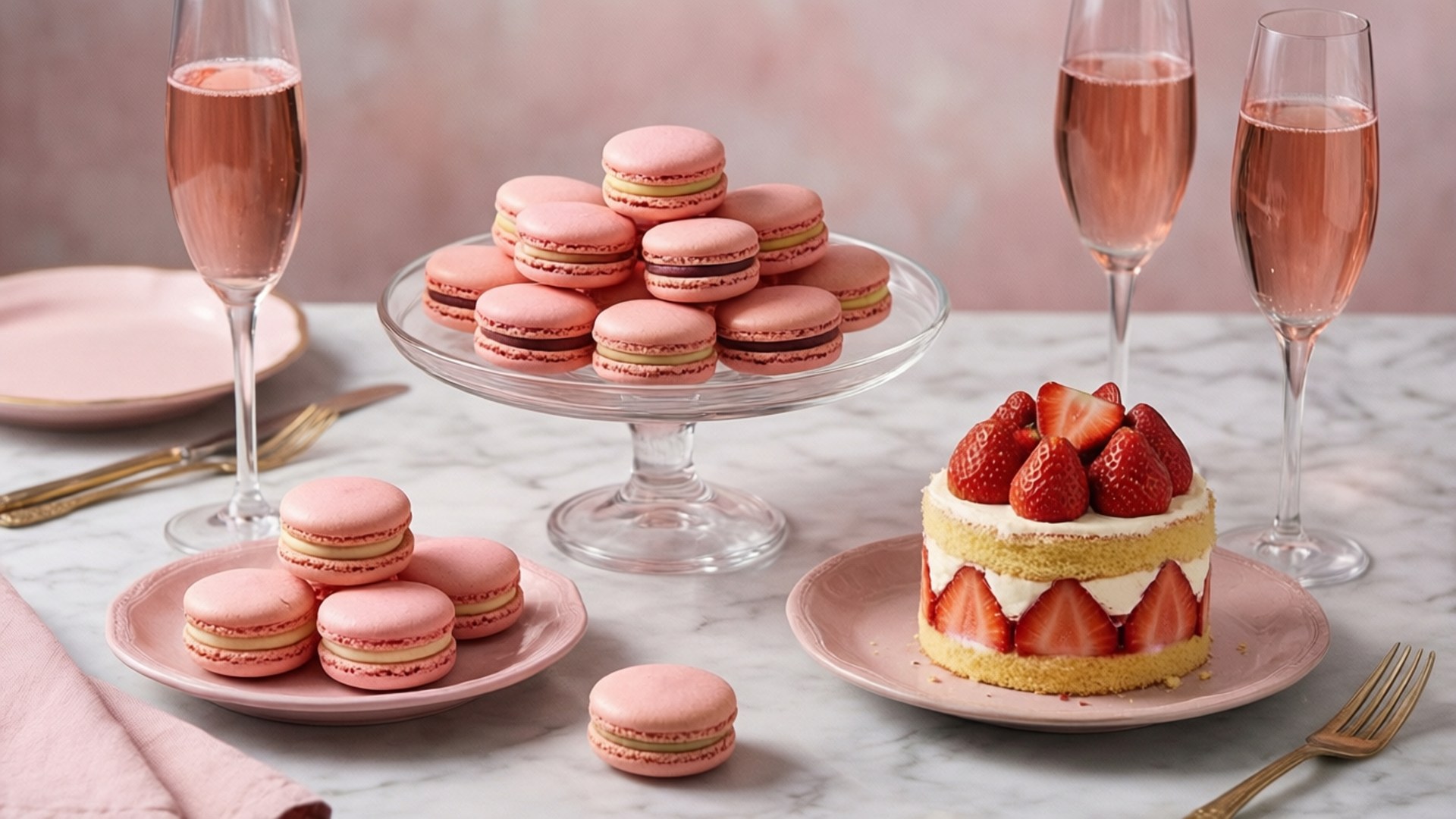 Lyserød dessert-elegance Wallpapers