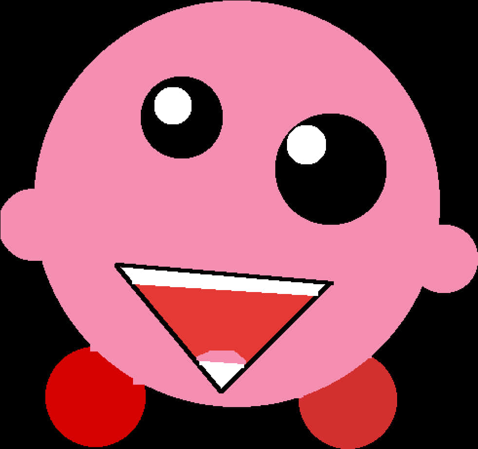 Lyserød Kirby vektorgrafik Wallpapers