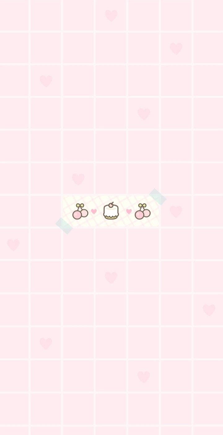 Lyserøde Kawaii Kirsebær Wallpapers