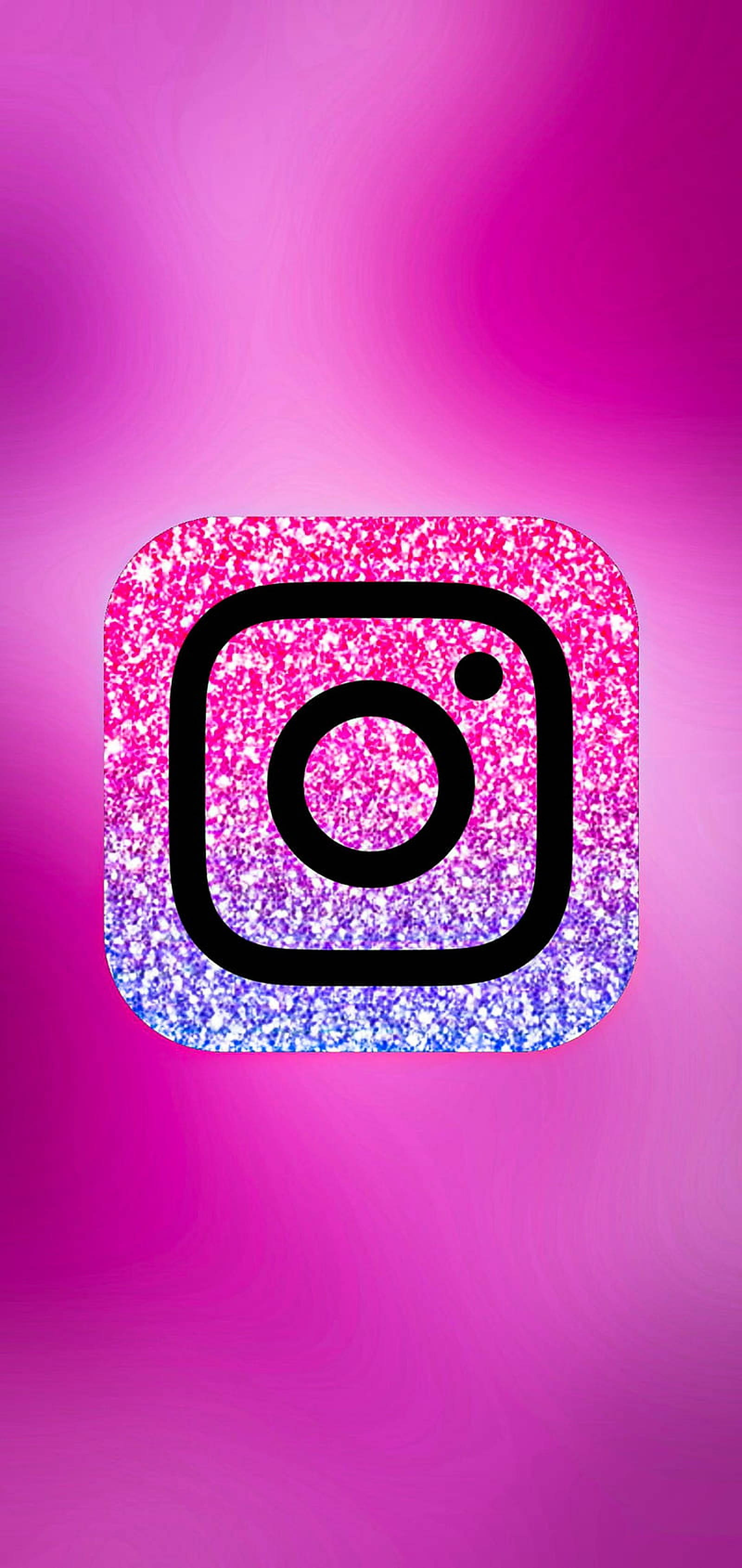 Lyserød Glitter Instagram Logo Wallpapers