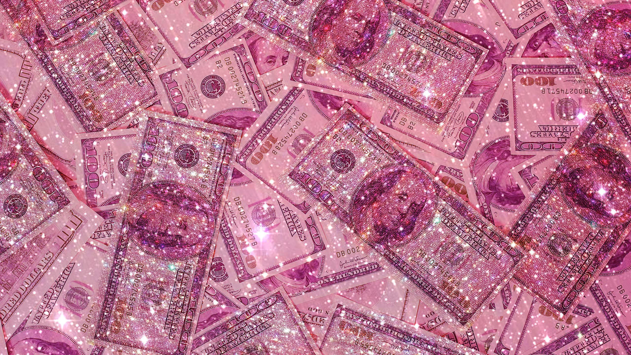 lyserød glitter penge baggrund Wallpapers