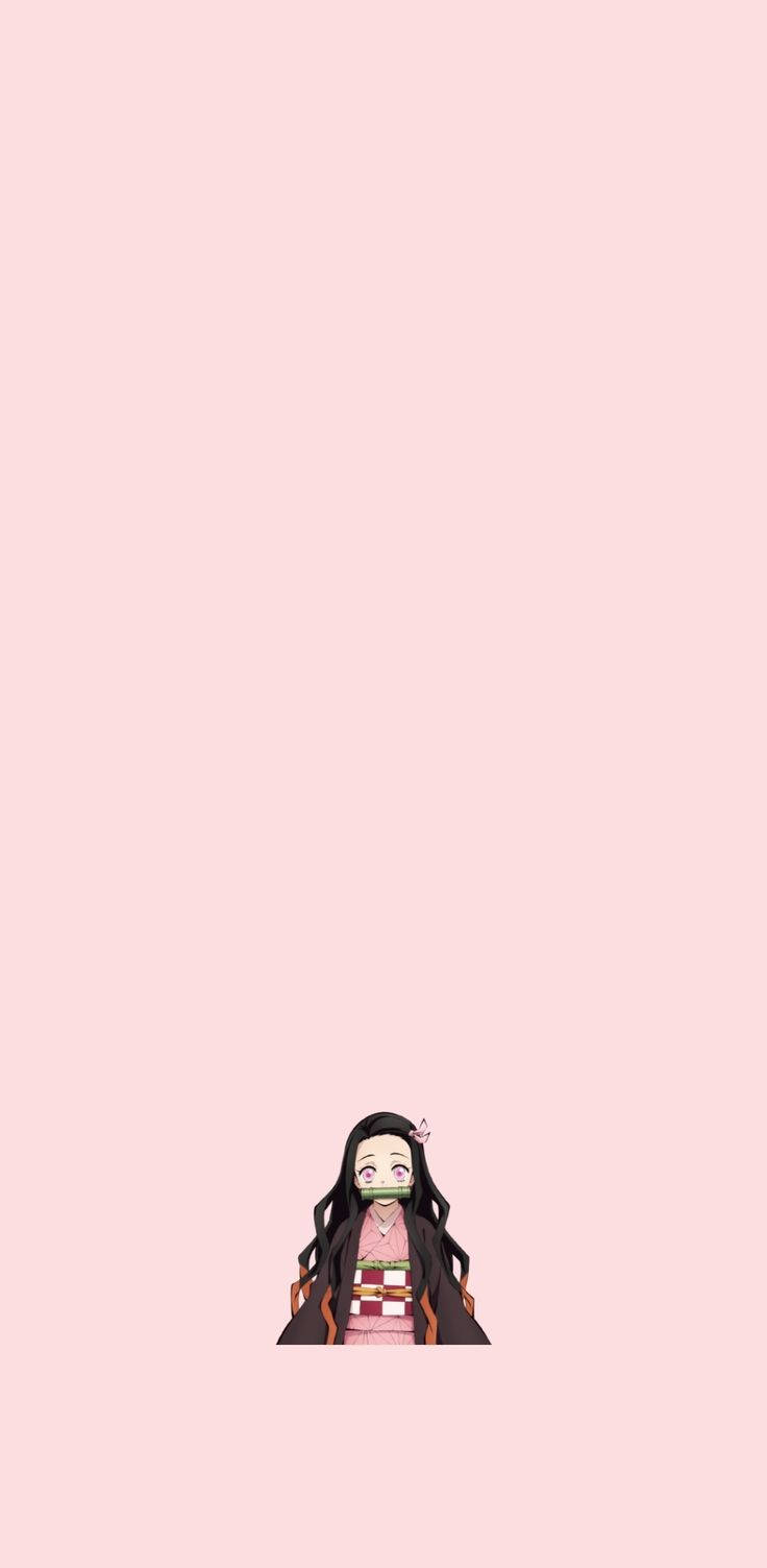 Lyserød Kawaii Nezuko Wallpapers
