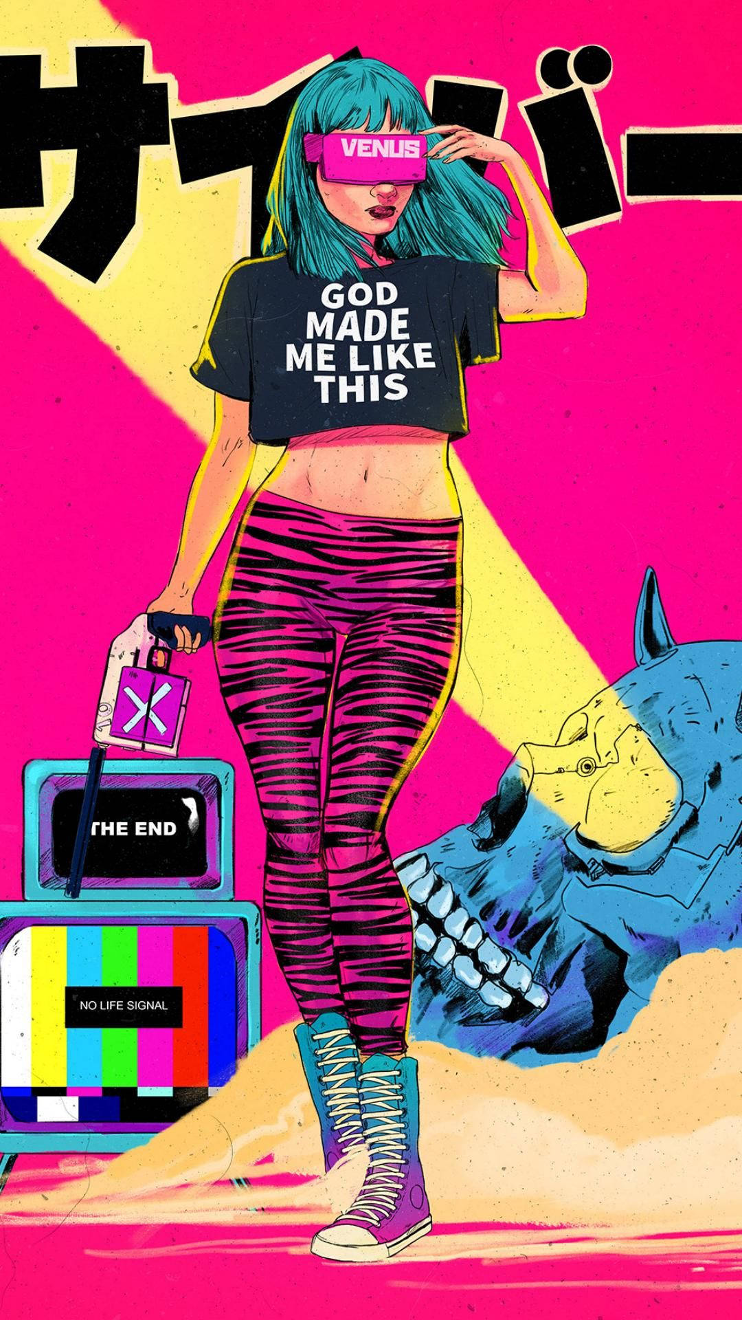 Lyserød popkunst æstetisk pige Wallpapers