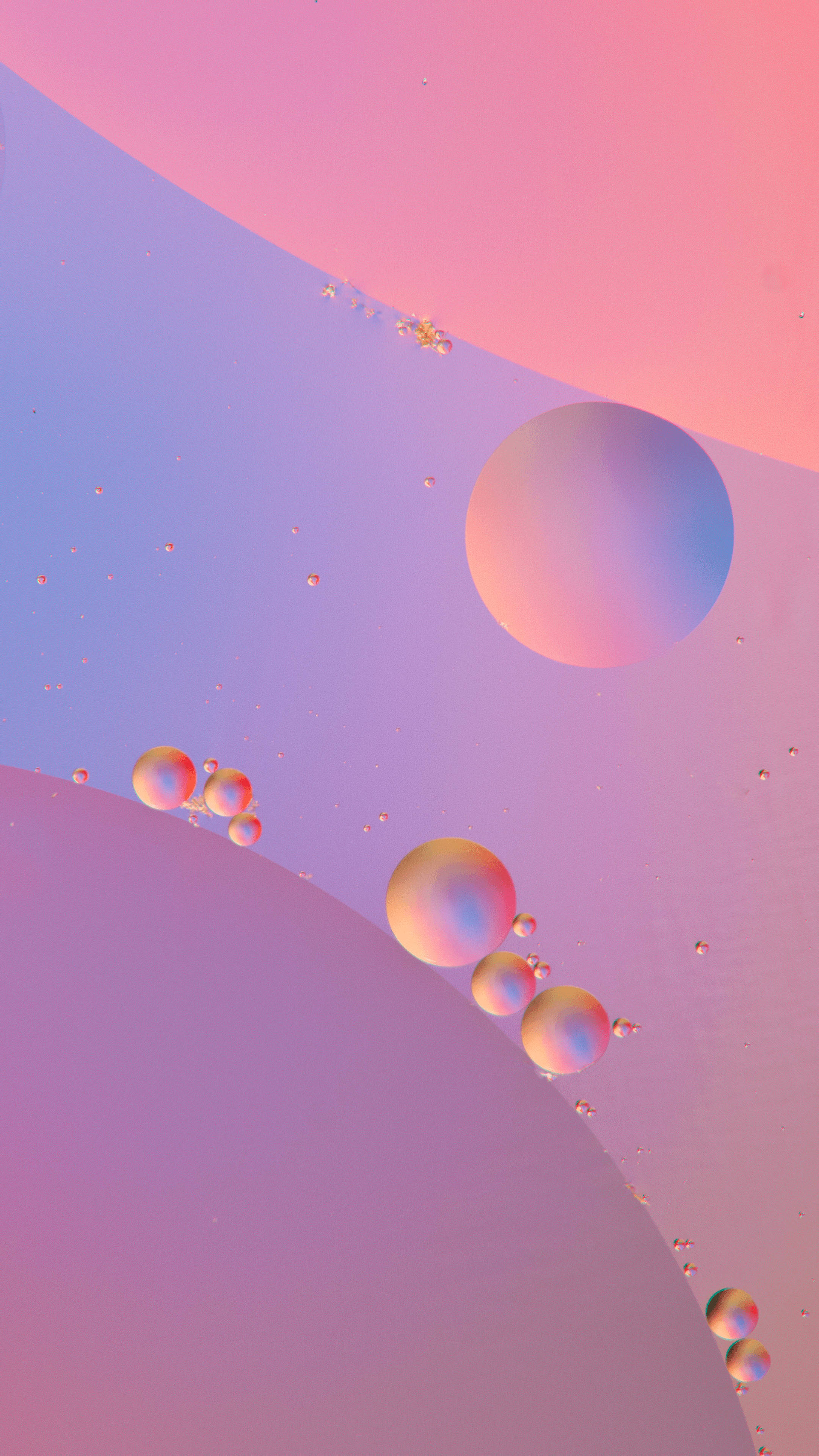 Lyserøde og blå cirkler Wallpapers