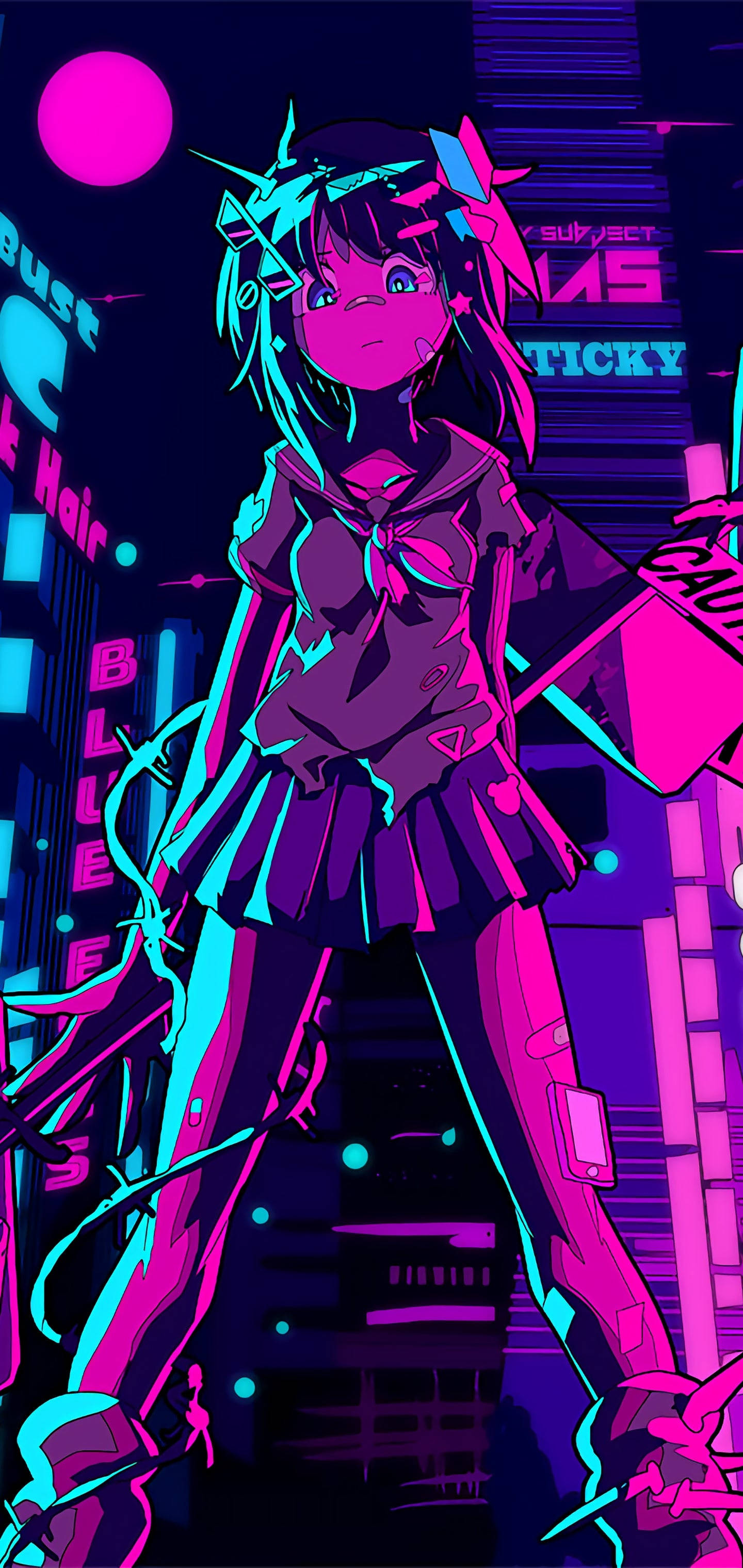 Lyslilla æstetisk animepige Wallpapers