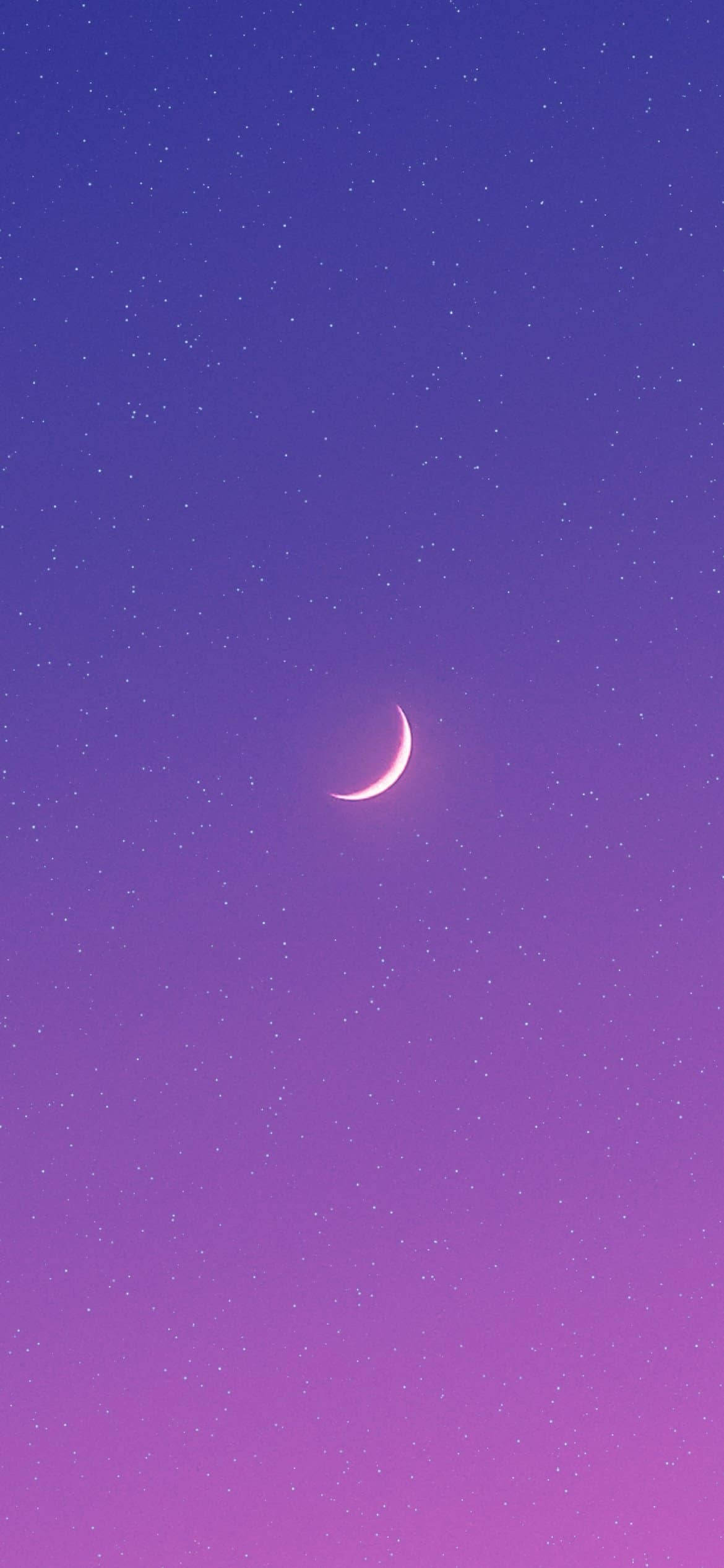 Lyslilla æstetisk halvmåne Wallpapers