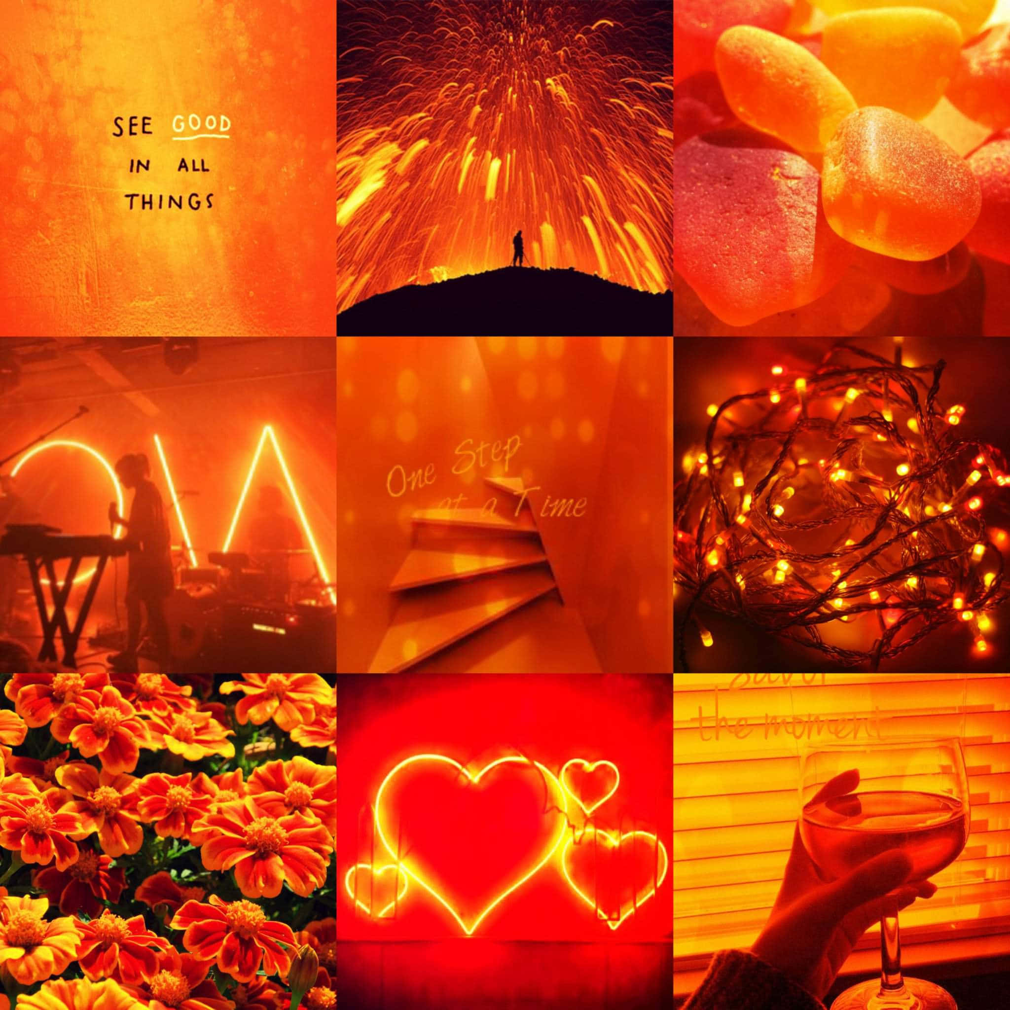 Lyst og energisk orange æstetik Wallpapers