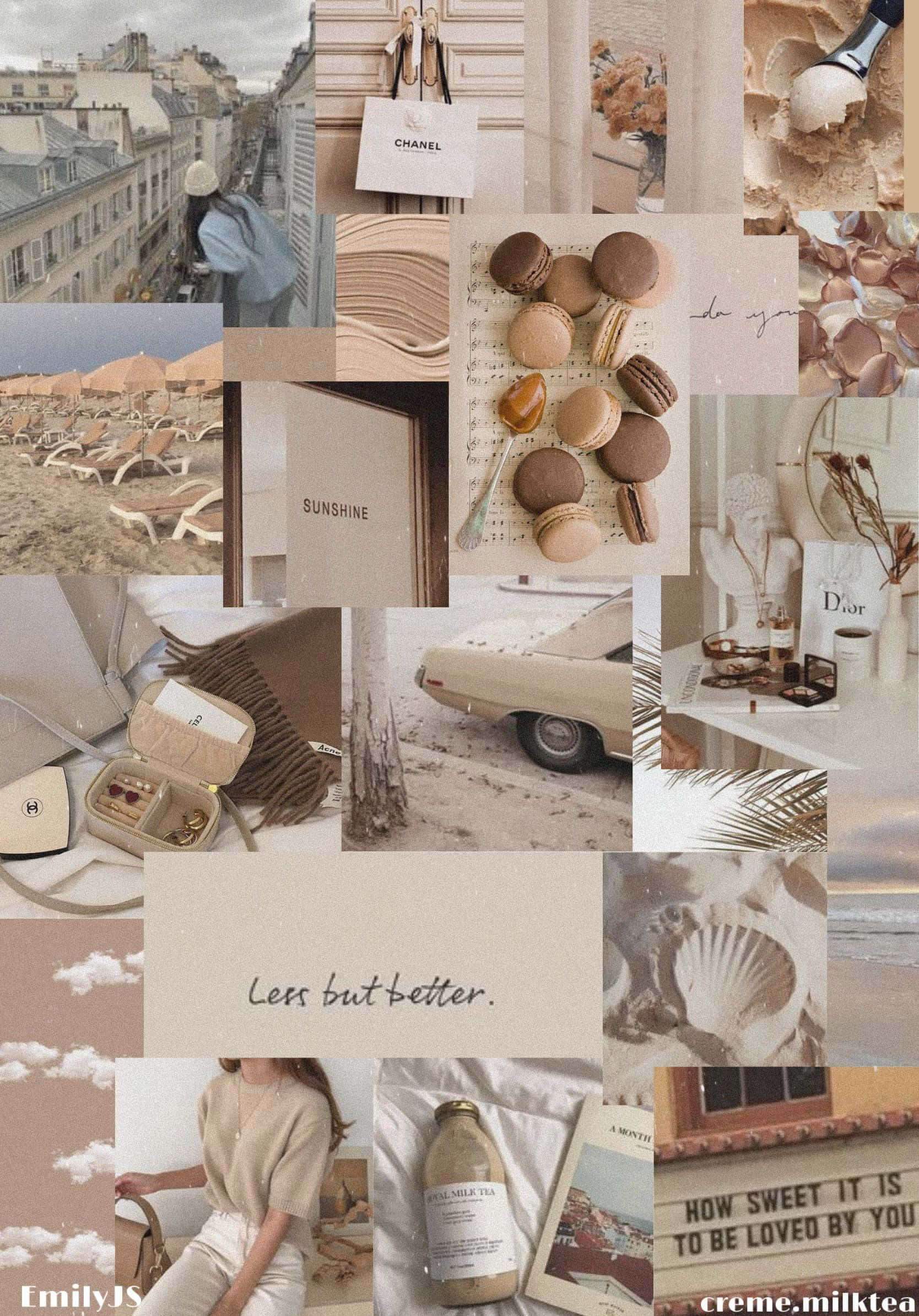 Lyst og farverigt collage af smukke naturfotografier. Wallpapers