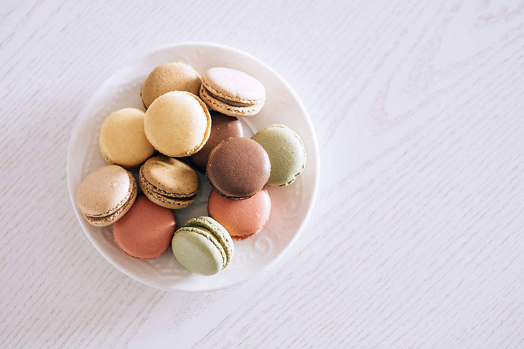 Macarons i pastelrosa æstetik Wallpapers