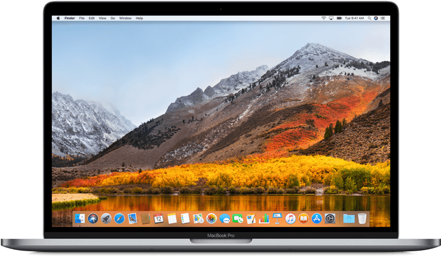 MacBook Pro med bjergtapet Wallpapers