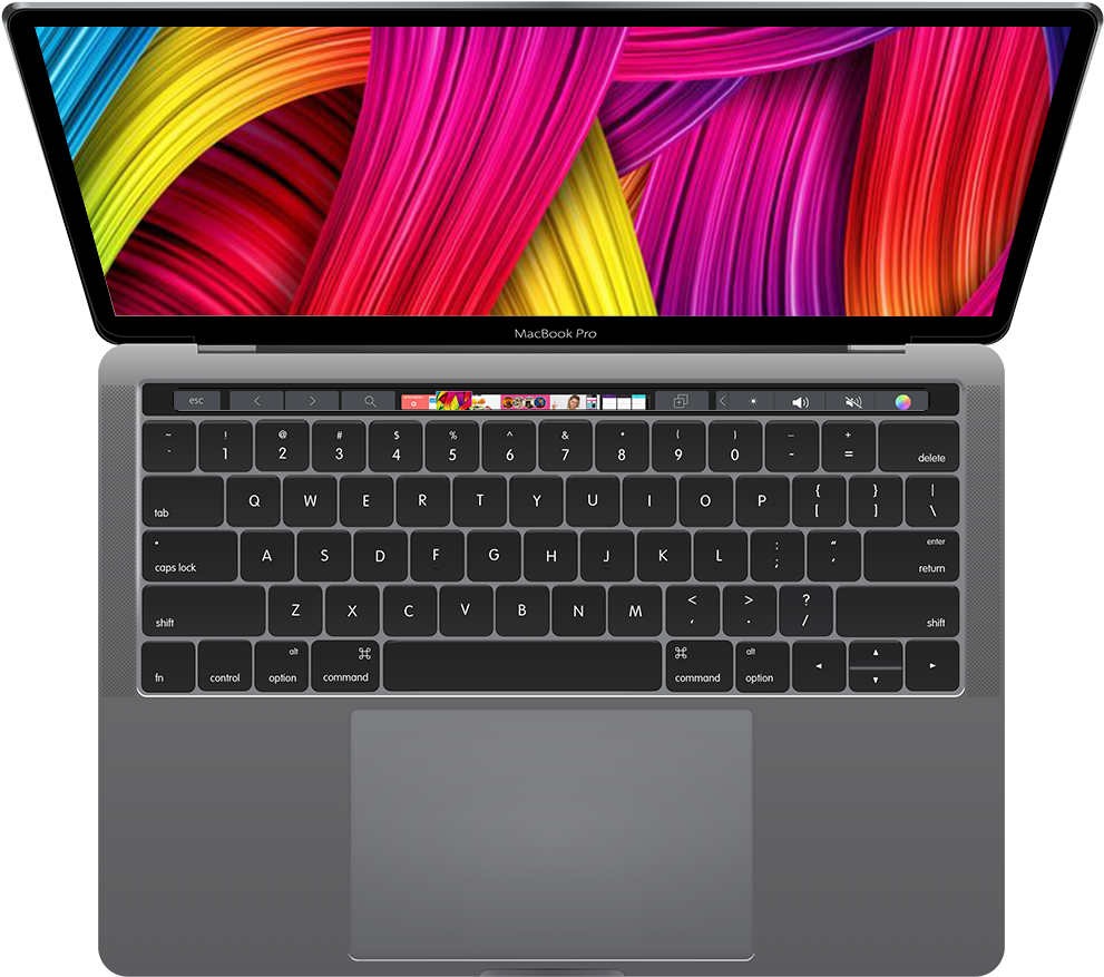 MacBook Pro med åben skærm Wallpapers
