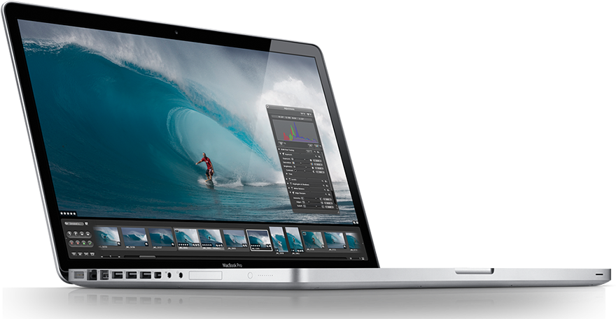 MacBook Pro med surfebillede på skærmen Wallpapers