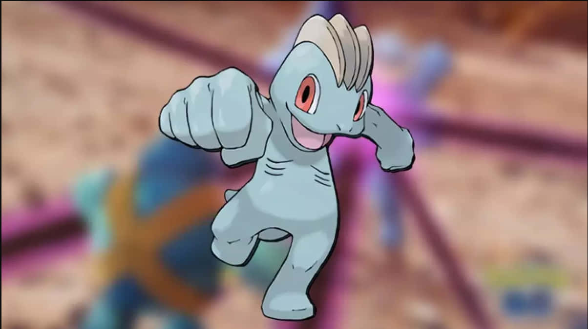 Machop med sløret baggrund Wallpapers