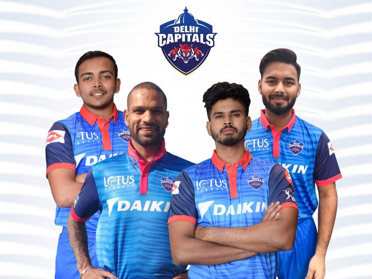 Mægtige Delhi Capitals-hold i aktion Wallpapers